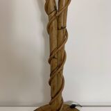 Vintage coco rattan bamboo floor lamp