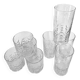 Set verres reliefs BP années 70