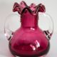 Mini vintage pink vase with frill, Europe, 1960s