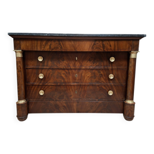 Commode Empire en acajou