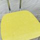 Pair of vintage yellow chrome Formica kitchen chairs.