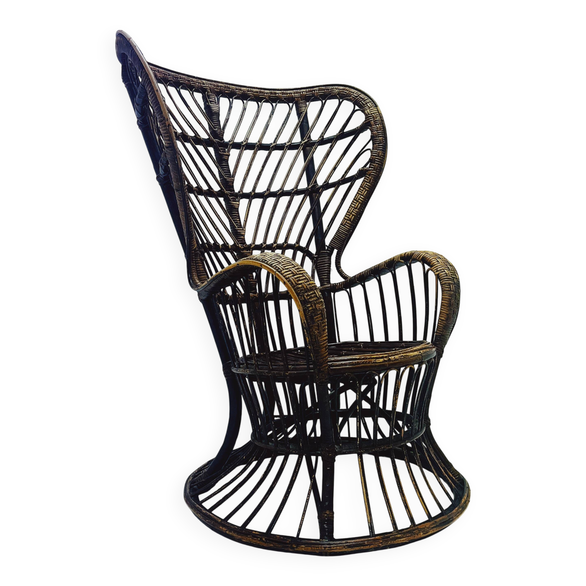 Vintage Rattan Peacock Chair