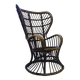 Chaise paon en rotin vintage