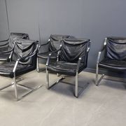 Set of 6 Rudolf Glatzel armchairs for Knoll Art Collection, 1980s