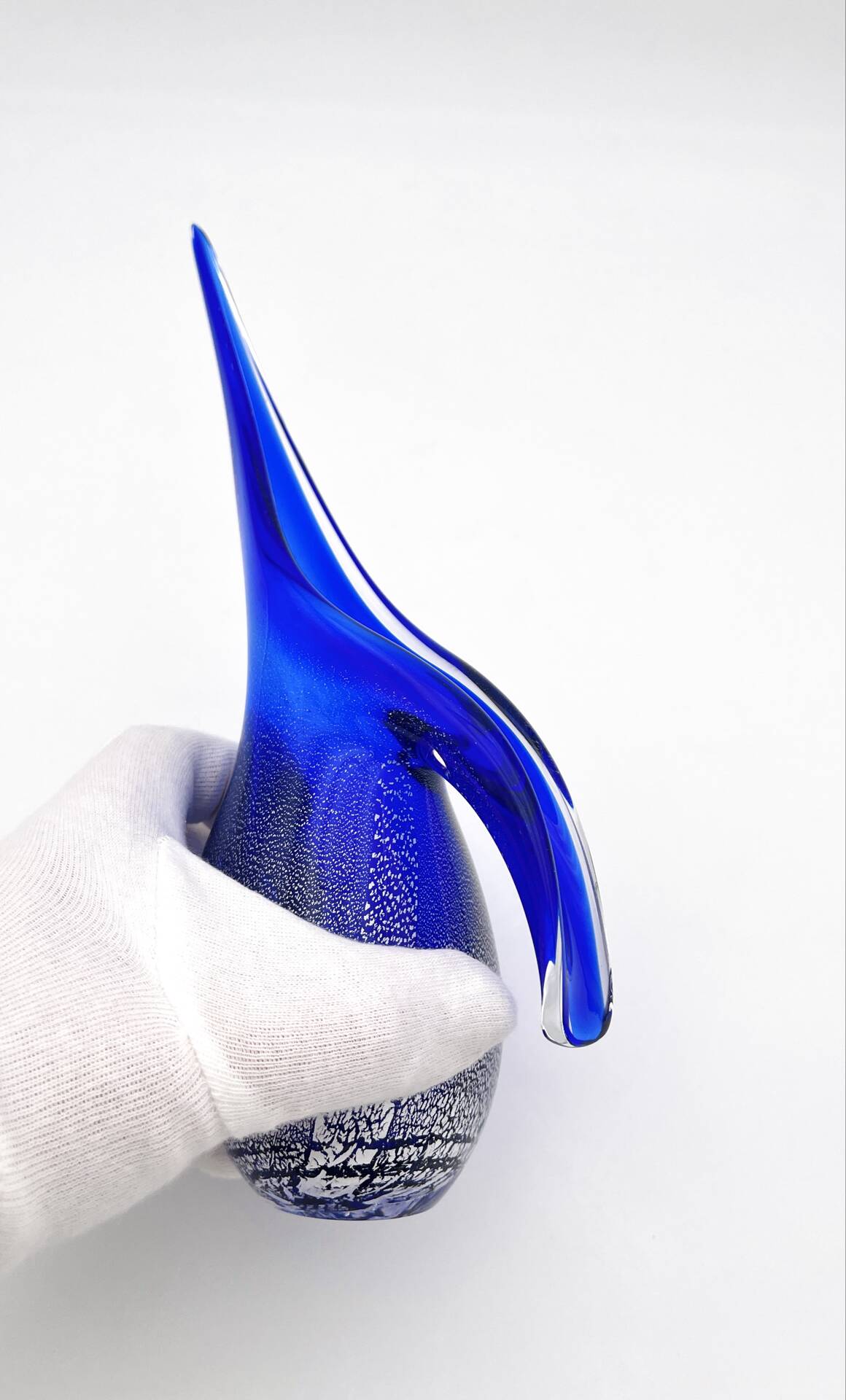 Pichet Colibri Signed Allan Scharff Holmegaard Blue Leaf Silver 27cm