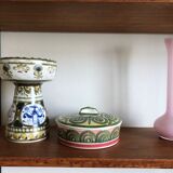 Quimper earthenware candle holder