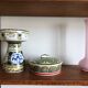 Quimper earthenware candle holder