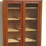Small display case in oak and old glass
