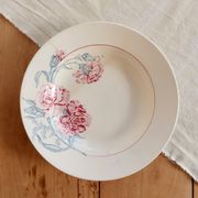 Vintage hollow plate from Saint-Amand, ironstone, Antibes design.