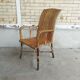 Fauteuil rotin vintage design art deco 1950