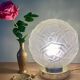 Vintage art deco globe table lamp in frosted glass