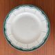 Round plate Digoin Sarreguemines Pascal green – vintage serving plate