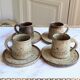 Service de tasses à café vintage en grès