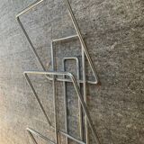 Vintage stainless steel wall vinyl rack