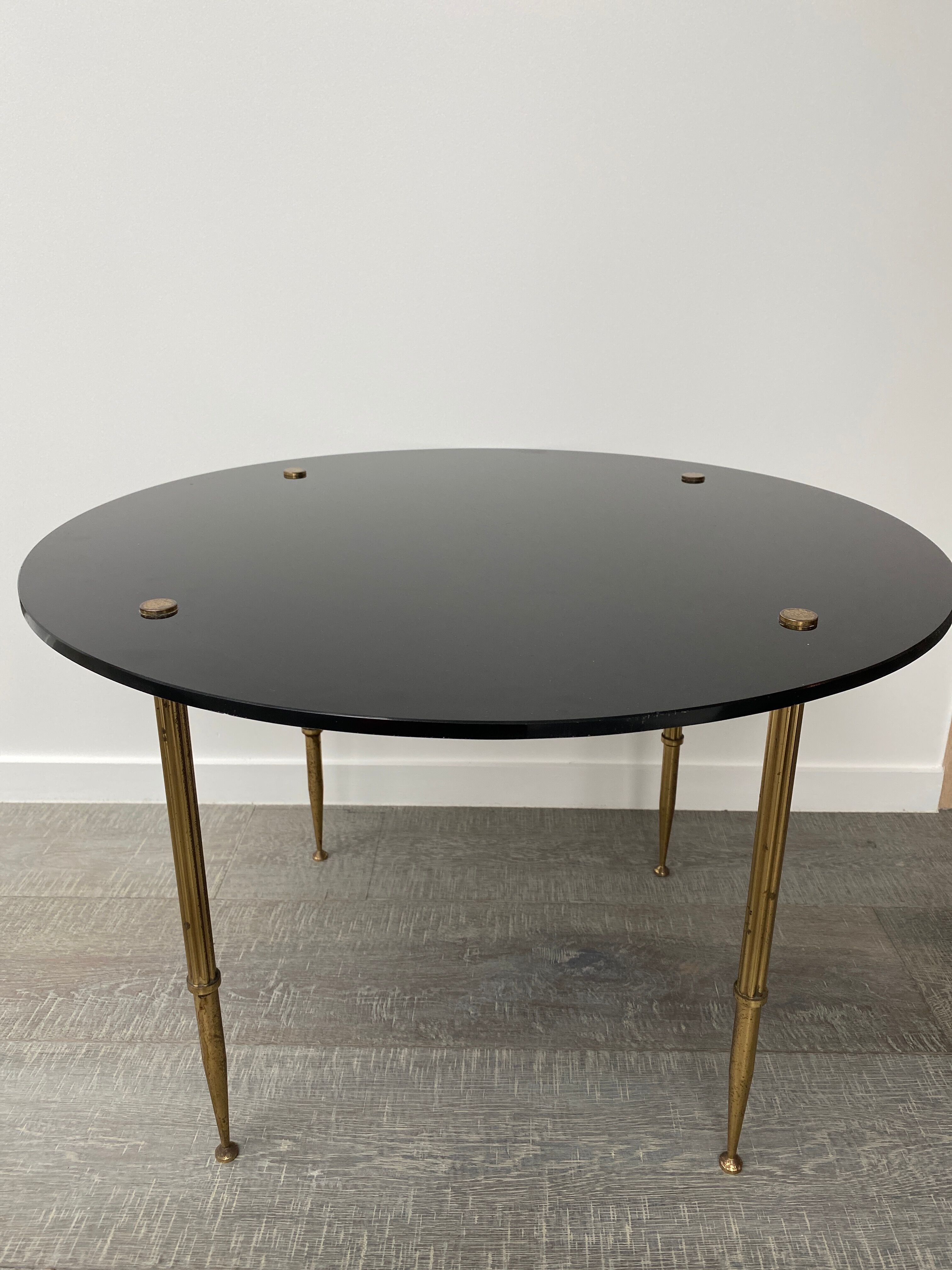 Black and brass style coffee table