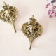 Duo of patères / hooks with angels or vintage coat door, brass