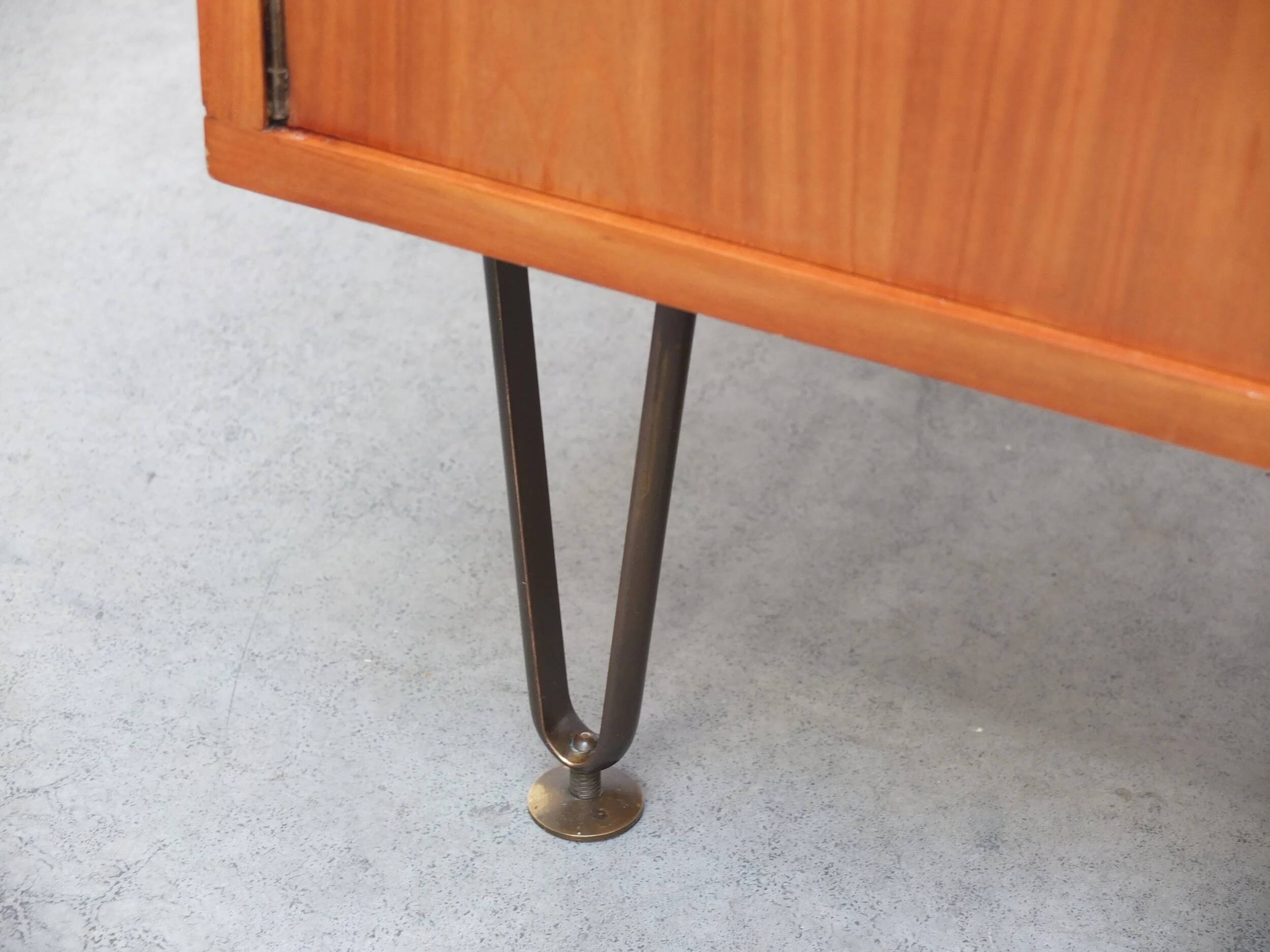 Pair of honey coloured cabinets by Alfred Hendrickx for Belform, 1950s