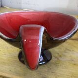 Vide poche West Germany - Forme Libre Marron irisée et rouge - 60’s