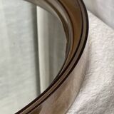 Gilac round mirror smoked Plexiglas vintage 1960