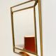 Vintage Wall Mirror in Gilded Brass with Leaf Details, 1980s