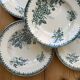 Set of 5 antique deep plates "Terre de Fer"