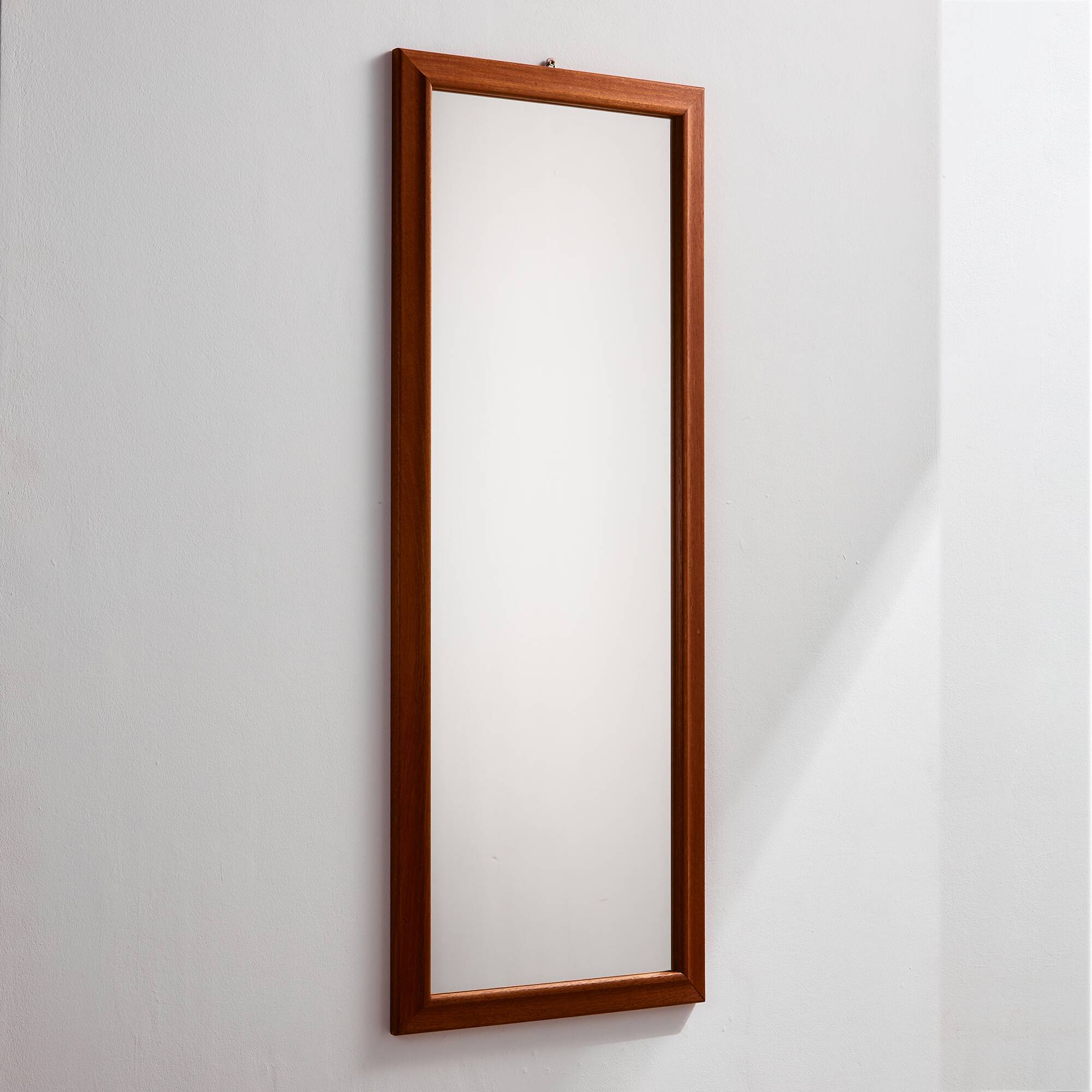 Teak framed mirror