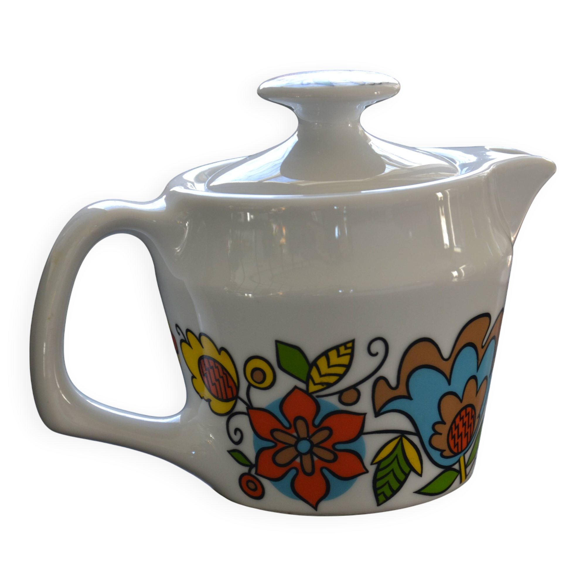 Vintage seventies colorful teapot