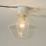 Beautiful 1970s Limburg glass ceiling lamp in octagon shape