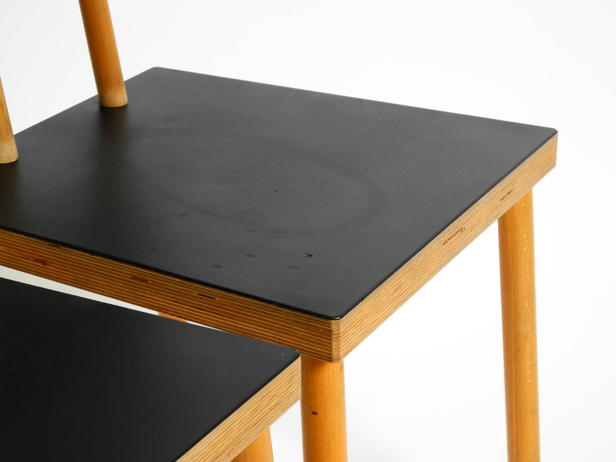 Two rare demountable plywood chairs by Axel Kufus model Stöcke for Atoll