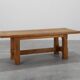 Brutalist Mid-century Oak Dining Table, Belgium 1960s