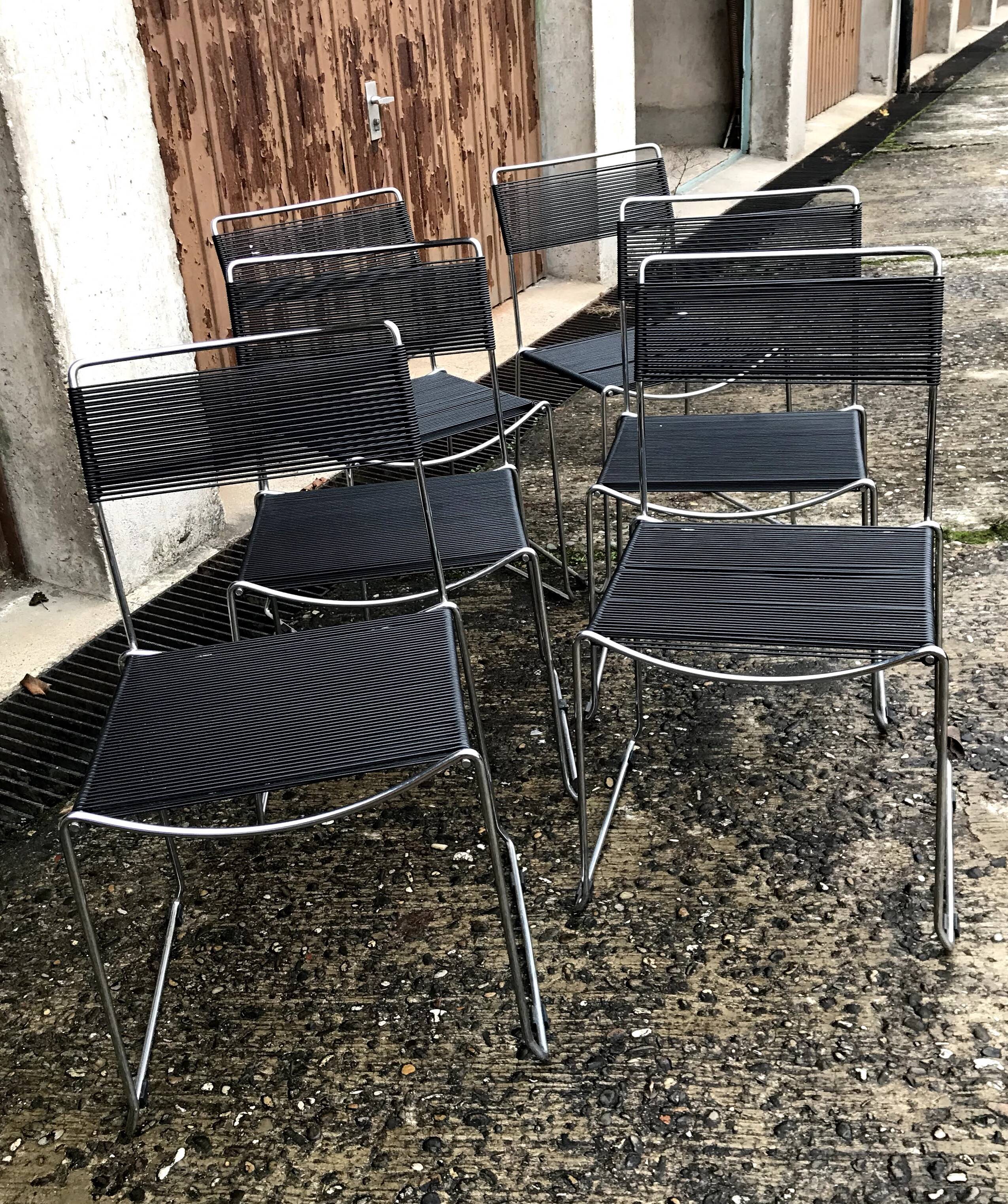 Vintage scoubidou or spaghetti chairs 60s
