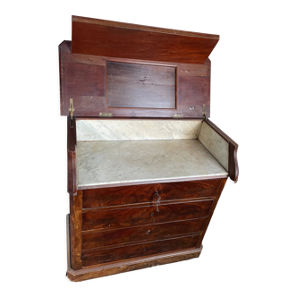 Wood and marble secretary