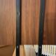 Italian footcase bookcase from the 60s in teak and metal