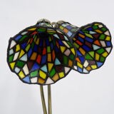 Tiffany dragonfly lamp with two branches, 2 tulips, art deco style