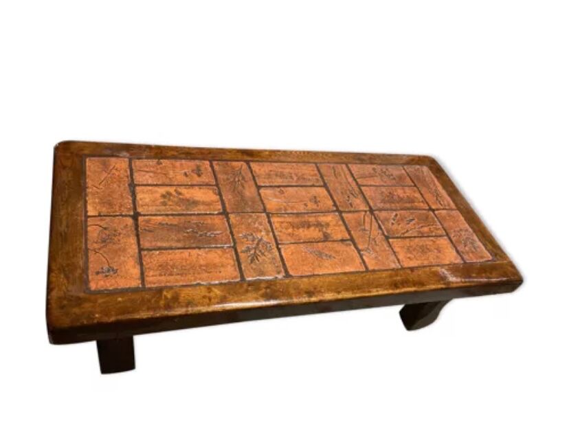 Vintage P.Garnier herbarium coffee table