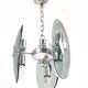 Chrome and smoked glass pendant light