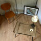 Table basse porte-revues verre