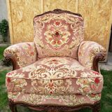 Fauteuil bergère style Louis XVI