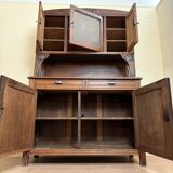 2-body art deco buffet in solid wood circa 1940
