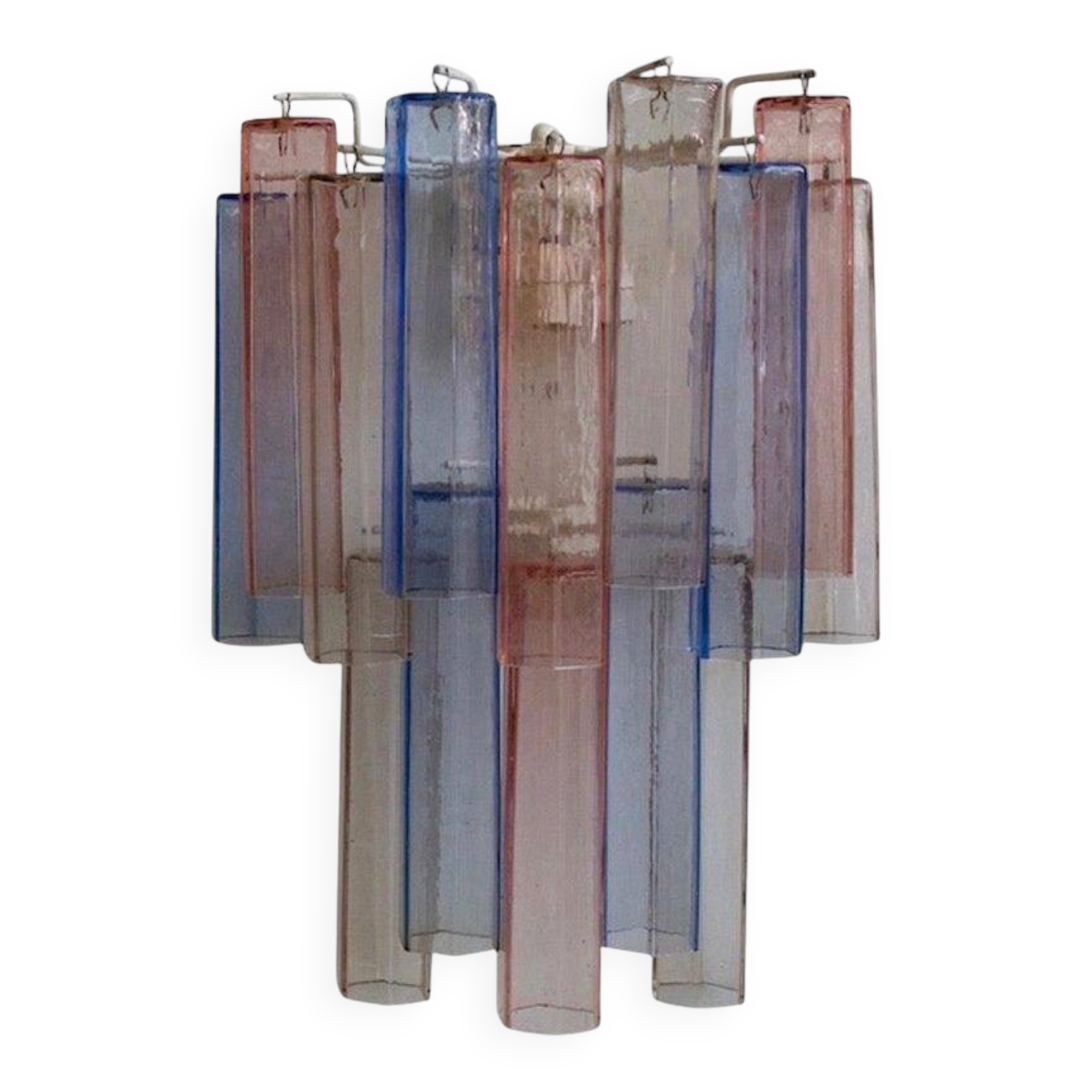 Aureliano Toso wall light in pink and blue Murano glass