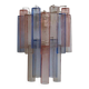 Aureliano Toso wall light in pink and blue Murano glass