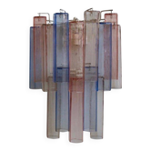 Applique murale en verre de Murano rose et bleu Aureliano Toso