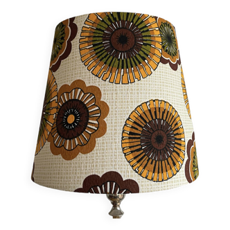 Hélianthe lampshade H35 D40 d30 - vintage 70s fabric