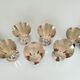 Christofle 6 silver metal wine glasses, design jean charles moreux 1940