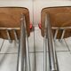 Pair of raspberry formica chairs
