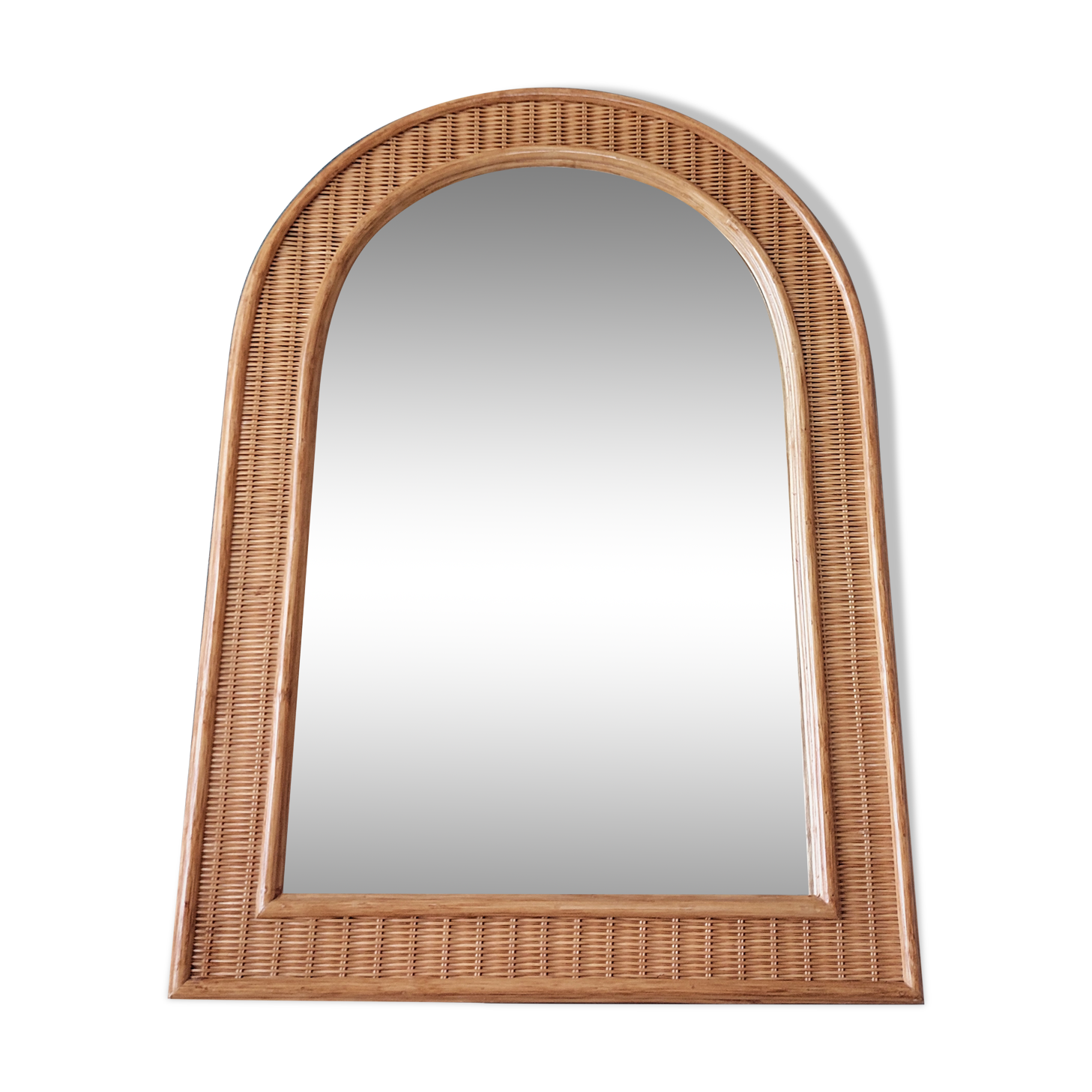 Vintage Rattan Mirror 81x58