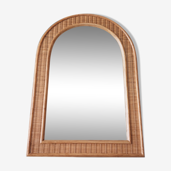 Vintage Rattan Mirror 81x58