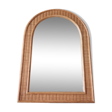 Miroir en rotin vintage 81x58