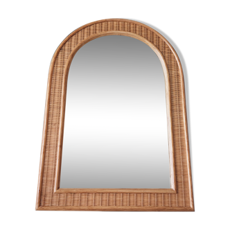 Miroir en rotin vintage 81x58
