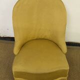 Fauteuil crapaud moutarde